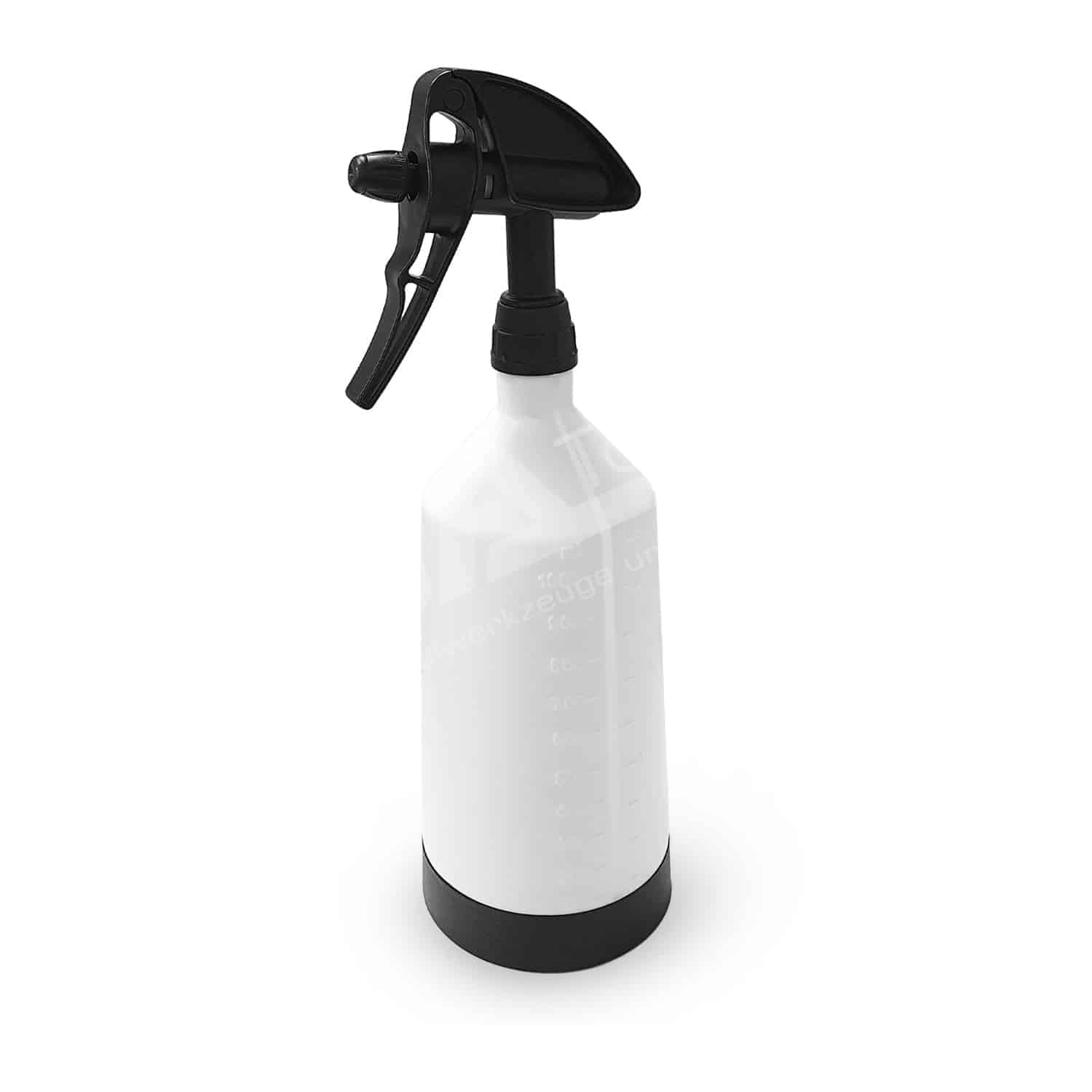 HDPE Sprühflasche 1000 ml mit Messskala und Doppelhub Sprühsystem, verstellbare Düse, Profi-Sprühflasche