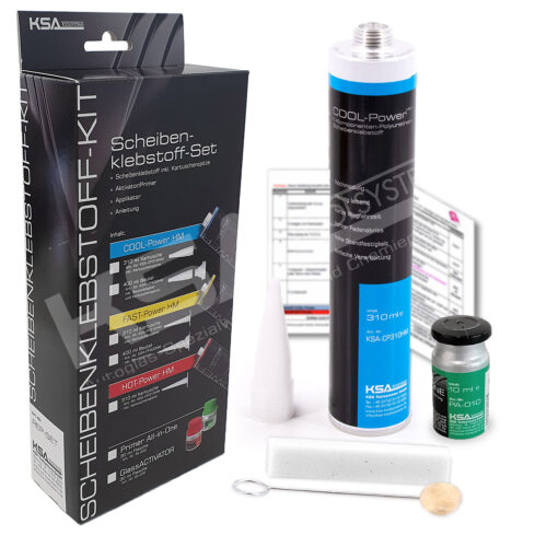 Scheibenklebstoff-Set, Reparaturset - Klebstoff, Haftvermittler, Applikator, Anleitung - REP SET