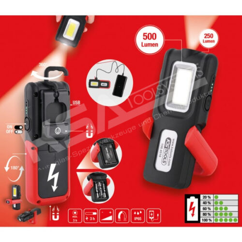 Mobile Werkstatt-Handlampe, knickbar, 500 Lumen