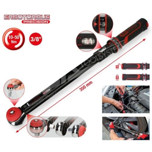 3/8" ERGOTORQUE®precision Ratschen-Drehmomentschlüssel Drehknopf, 10-50Nm