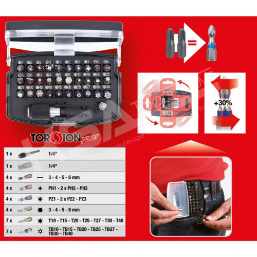1/4" TORSIONpower Bit-Satz, 32-tlg