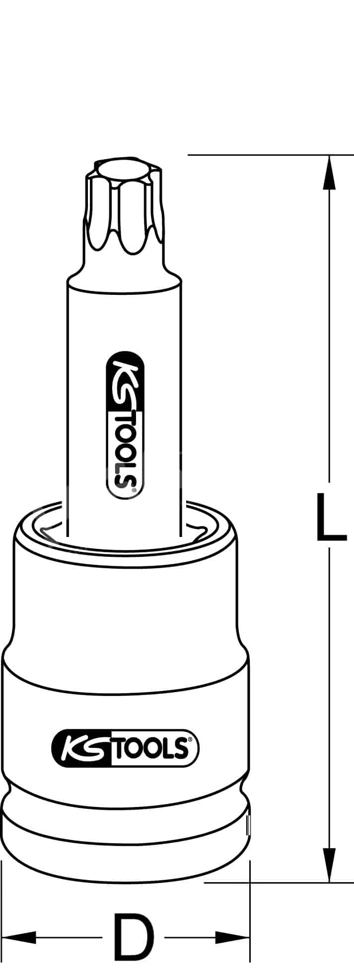 KS Tools 3/8″ Bit-Stecknuss Torx T30 – Auf Hänger, Für Schrauber Und Handwerk, Robuste Qualität